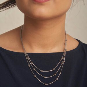 sterling silver ball bead necklace