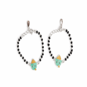 925 sterling silver baby nazariya with enamel green and yellow ice cream charm