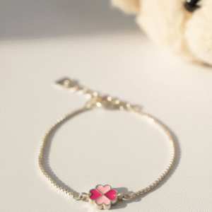 925 sterling silver baby bracelet with flower charm