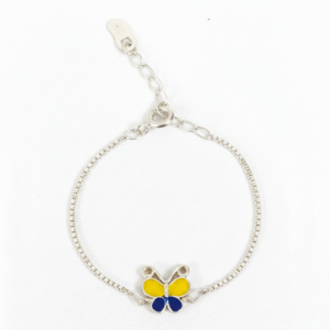 925 sterling silver baby bracelet with butterfly charm