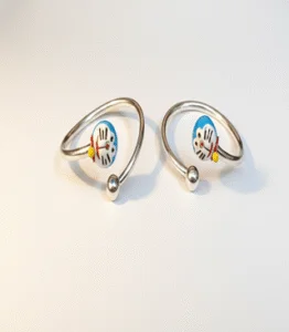 925 sterling silver baby bangle with doraemon charm