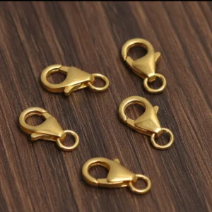 sterling silver gold plated fishhook clasp