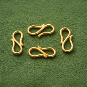 sterling silver plain s hook gold plated