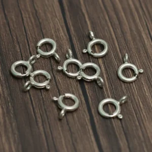 92.5 sterling silver 7mm spring ring clasp